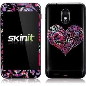  Skinit Black Swirly Heart Vinyl Skin for Samsung Galaxy S 