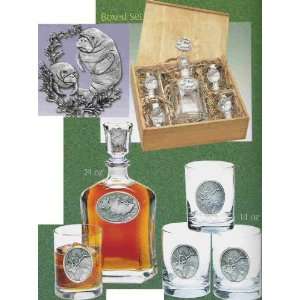 Manatee Capitol Glass Decanter Boxed Set 