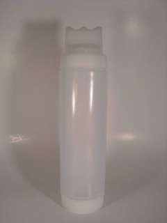 Plastic Squeeze Bottle Clear Dual Open 24oz 3 Tip NEW  