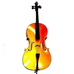    Merano MC100GD Gold Cello with Bag and Bow Musical Instruments