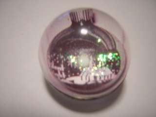 VINTAGE STYLE GREY STENCILED CHRISTMAS ORNAMENT BUBBLE CHARM FOR 