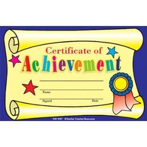   CREATED RESOURCES CERTIFICATE OF ACHIEVEMENT 25/PK 