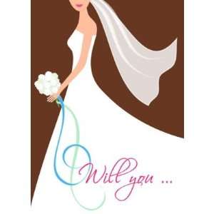  Will You? Cutstom Bridesmaid Card   Chocolate Health 