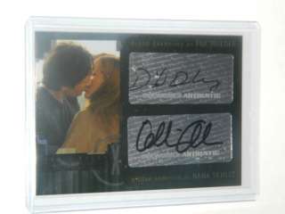 2008 X Files Dual Autograph GILLIAN ANDERSON DAVID DUCHOVNY Fox Mulder 