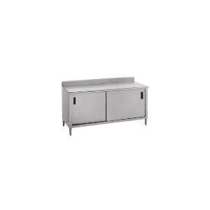  Advance Tabco CK SS 246   72 in Work Table w/ Cabinet Base 