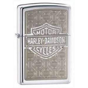  Harley Davidson Machine Etched Zippo Lighter, High Polish 