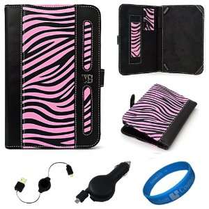  Edition Pink Zebra Executive Leather Folio Case Cover for Lenovo 