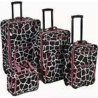 Rockland Luggage 4 Piece Expandable Luggage Set   Pink  