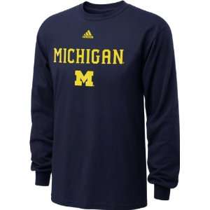 Michigan Wolverines Youth adidas 2012 Navy Sideline Long 