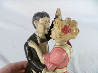   GERMANY DANCING COUPLE TIN CLOCKWORK TOY WIND UP DANCERS NR  