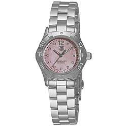 Tag Heuer Womens Aquaracer Stainless Steel Pink Diamond Watch 