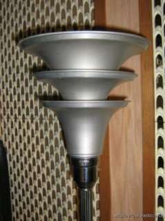 Vtg~PAIR (2)~MID CENTURY MODERN MACHINE AGE ART DECO LAMP~TORCHIERE 