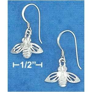   Silver Hp Dc Bumble Bee Earrings on French Wires 