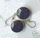 Genuine Sapphires Ovals, Dangling Earrings  
