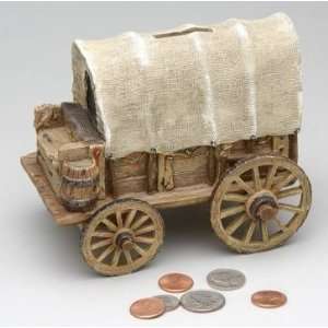  Western Style Change Bank   Covered Wagon   Brown   6 