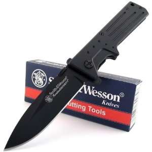 Smith & Wesson 4.5 Homeland Security Drop Point Blade/Black Aluminum 