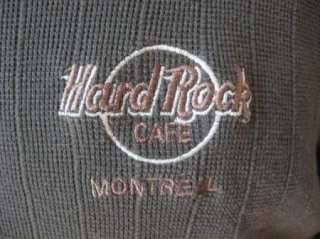   Mend HARD ROCK CAFE Montreal Canada Sewn Logo Long Sleeve Polo Shirt L