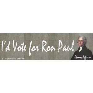   Stickers Id vote for Ron Paul Thomas Jefferson 