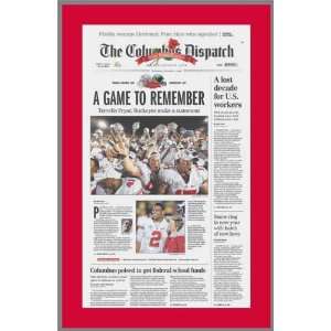 Ohio State 2010 Rose Bowl Championship Headlines Laminated 