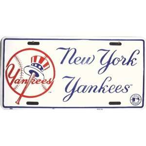  Yankees Classic Metal Auto Tag Embossed Automotive