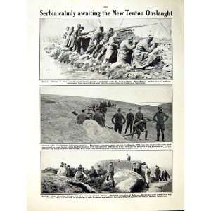  1915 WORLD WAR SERBIAN OFFICERS SOLDIERS PETER TEUTON 