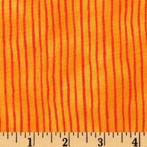  44 Wide Smoochie Poochie Striped Orange Fabric By The 