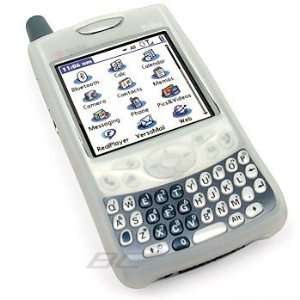  Palm Treo 700w, 700p PDA Clear/White Silicon Skin Case 