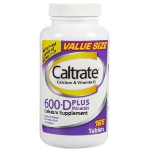 Caltrate 600 Calcium Supplement, 165 ct