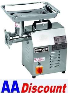 NEW UNIWORLD MEAT GRINDER   COMMERCIAL ETL APPROVED TC 22E  450 LBS 