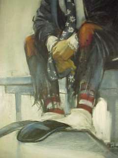 Robert Owen 24 x 18 Original Oil Clown Painting Dentist  
