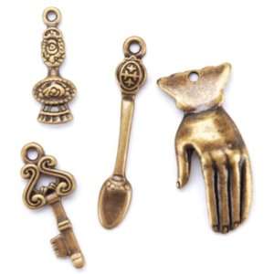  Blue Moon Madame Delphine Feets Metal Charms, Hand/Spoon 