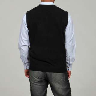 US Polo Mens Black Sweater Vest  