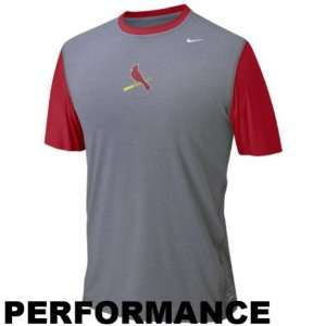  Men`s St. Louis Cardinals NIKE ProCore Slate Heat Tshirt 