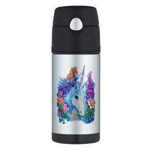  Thermos Travel Water Bottle Unicorn in Flowers Everything 