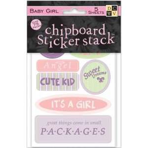  Chipboard Saying Stack Baby Girl Home & Garden