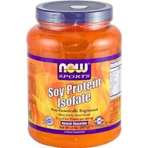  Now Soy Protein Isolate Non GE Chocolate, 2 Pound Health 
