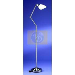  Air Flow Floor Lamp with Frost Glass Shade and Polished 