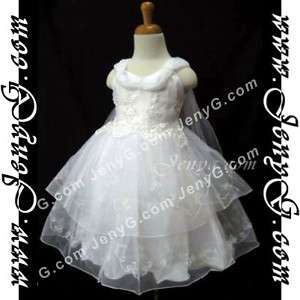 SP1 Flower Girls/Communion Formal Gown White 0 5 Years  