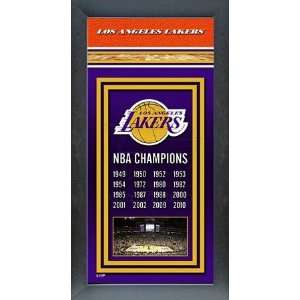  Los Angeles Lakers Framed NBA Championship Banner Sports 