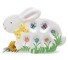 EASTER BUNNY EGG PLATE   Hand Painted Ceramic   NEW