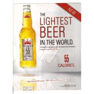 2010 Select 55 light beer AD, original magazine color Print ad, approx 