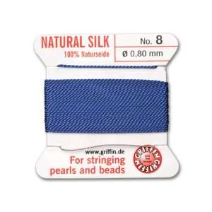  Griffin Bead Cord 100% Silk   No. 8 (0.80mm) Blue Arts 