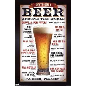  How to Order a Beer Around the World   Poster (22x34 
