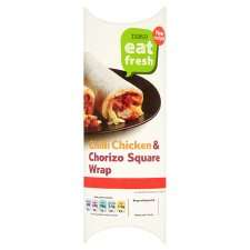 Tesco Chicken Chorizo Square Wrap   Groceries   Tesco Groceries