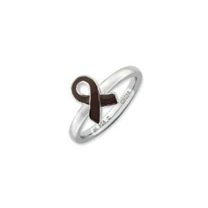  Stackable Expressions Brown Awareness Ribbon Ring Size 7 Jewelry