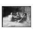   Images Newswire Photo (M) Tramps in box car playing cards, 16 x 20in