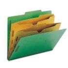 Smead 6 Section Folders w/Pocket Dividers, Letter, Green