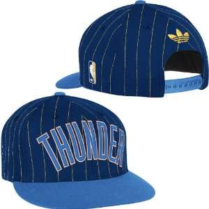  adidas Oklahoma City Thunder Pinstripe Snapback Hat 