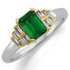 Jewelrydays Two Tone Olive Diamond Engagement Ring (Center Gemstone is 