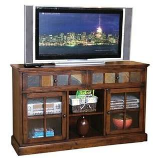   wood entertainment center TV console stand media unit 